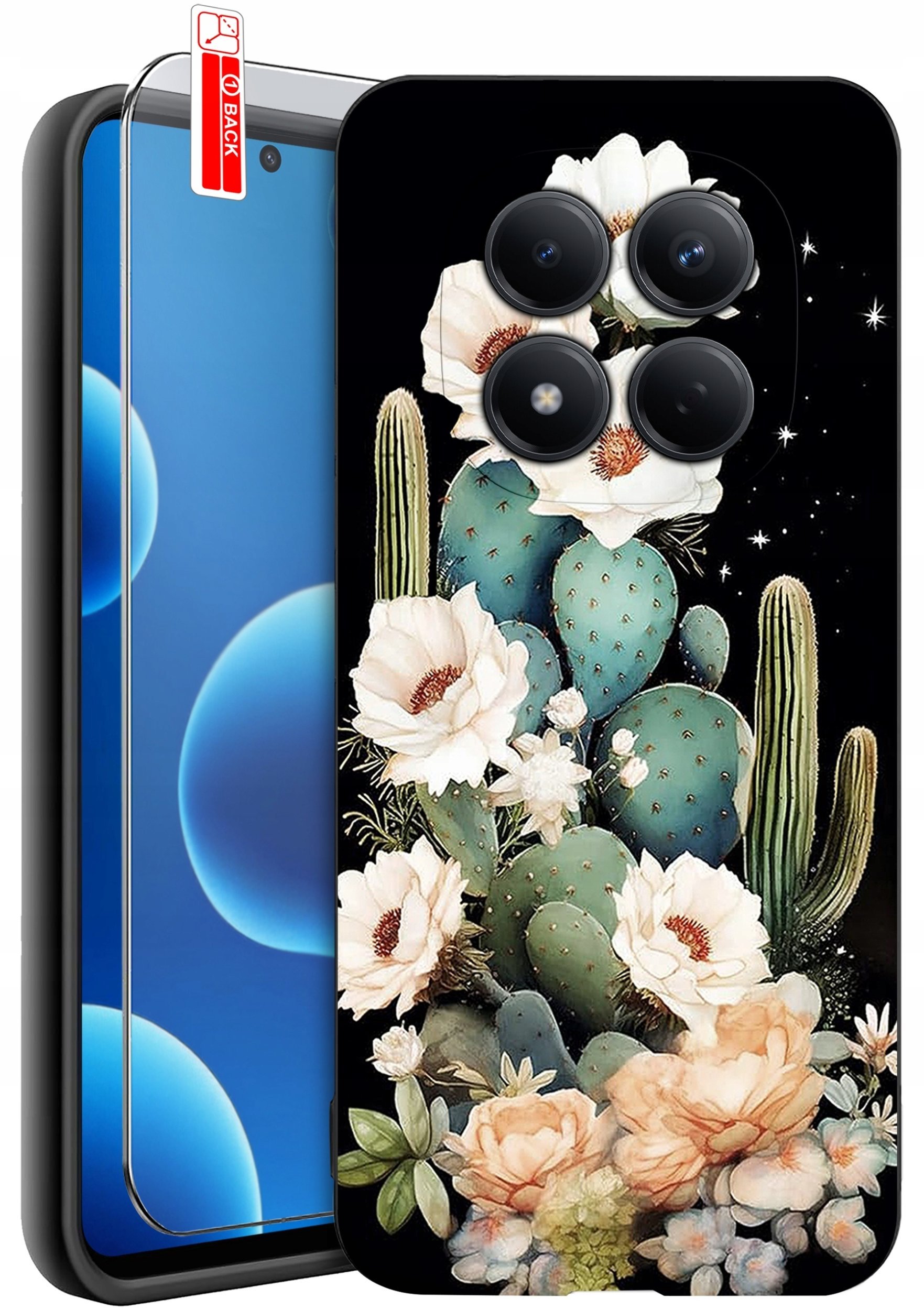 krainaGSM ETUI do Xiaomi Redmi Note 15 Pro 4G WZORY SILIKONOWE MATT CASE + SZKŁO
