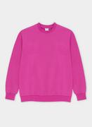 Bluzy męskie - Różowa bluza oversize z okrągłym dekoltem C22SF-2B-004-R-0 - miniaturka - grafika 1