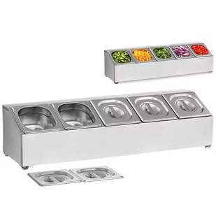 Royal Catering Ekspozytor na pojemniki GN 1/6 - 5 pojemników GN RCPN 5 RCPN 5 - Meble gastronomiczne - miniaturka - grafika 1