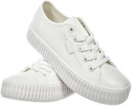 Trampki damskie - Damskie trampki Big Star tenisówki RR274776 biały 37 - miniaturka - grafika 1