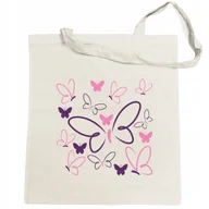 Torby i wózki na zakupy - Torba na zakupy kolorowy nadruk Motyle - miniaturka - grafika 1