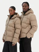 Kurtki damskie - Rains Kurtka zimowa Unisex 15120 Beżowy Regular Fit - miniaturka - grafika 1