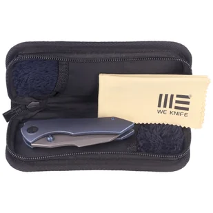 Nóż składany WE Knife High-Fin Blue Titanium, Gray Stonewashed CPM 20CV by Gavko Knives (WE22005-3) - Noże - miniaturka - grafika 9