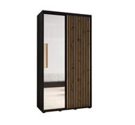 Szafy - Szafa przesuwna Garderoba SAPPORO 2 140 gł. 60 czarny/artisan - miniaturka - grafika 1