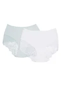 Majtki damskie - Majtki z wysokim stanem Pinky 2-pak Esotiq kremowy, miętowy M - miniaturka - grafika 1
