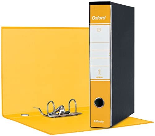 Esselte OXFORD Portfel z mechanizmem nr 1 w formacie protokołu z 5 cm grzbietem – żółty, 8 sztuk