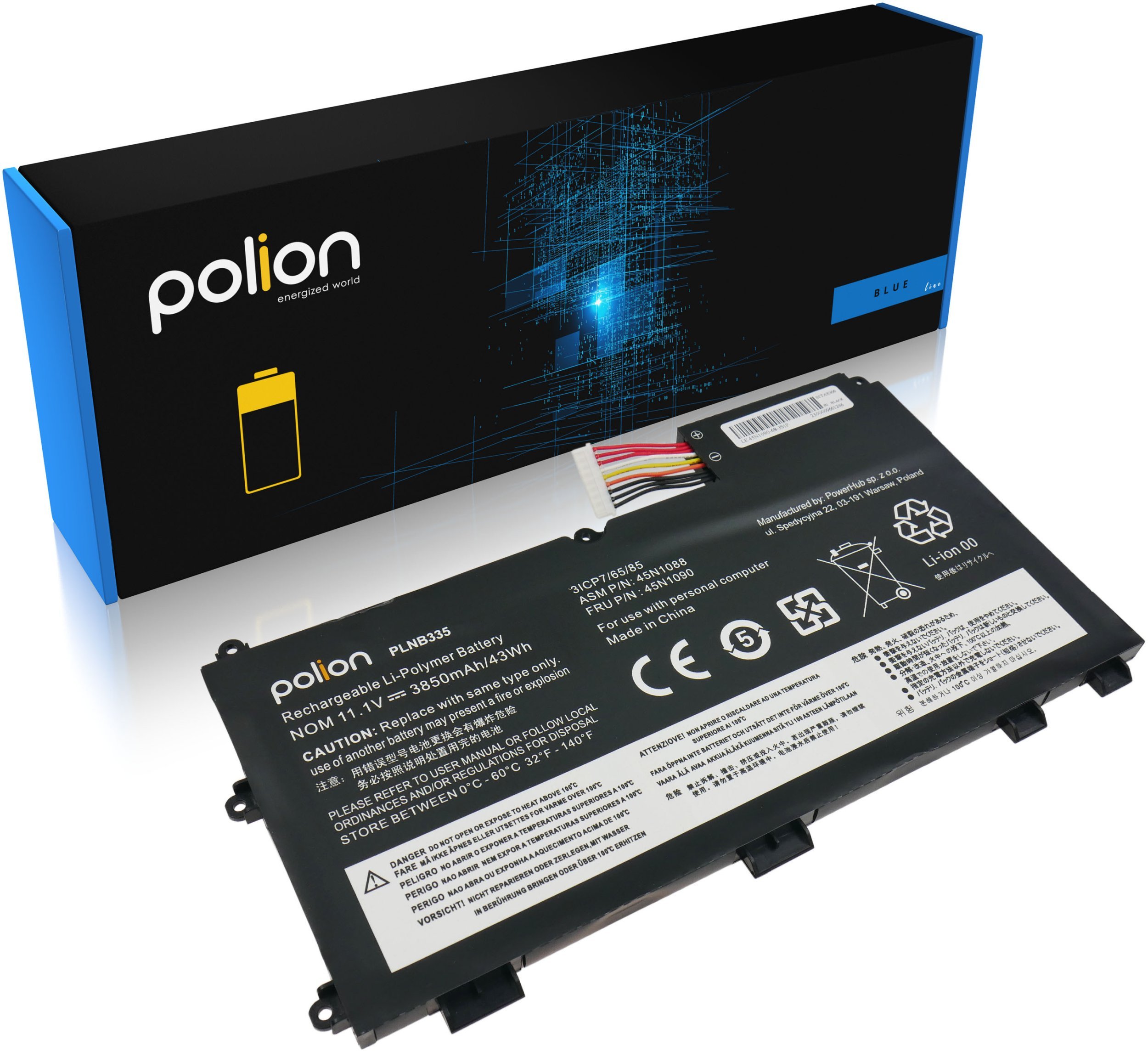 Bateria do laptopa LENOVO 45N1090 T430U V490U V590U 3850mAh