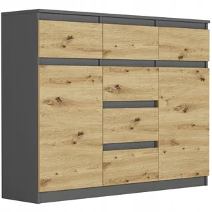 Komoda 98CM Szafka 6 Szuflad Antracyt MIX Artisan S62D - Komody - miniaturka - grafika 1