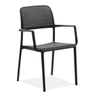 Krzesła - D2.Design Krzesło Bora z podłokietnikami czarne 28340 - miniaturka - grafika 1