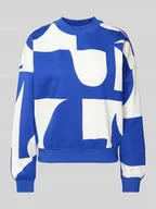 Bluzy damskie - Bluza o kroju comfort fit ze wzorem na całej powierzchni - miniaturka - grafika 1