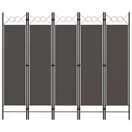 Parawany - Parawan 5-panelowy, antracytowy, 200 x 180 cm - miniaturka - grafika 1