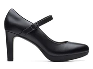 Czółenka - Clarks, Czółenka damskie, Ambyr Shine, czarne, rozmiar 40 - miniaturka - grafika 1