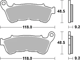 Sbs Klocki Hamulcowe H-d 883 Super Low/iron/roadster/1200 Custom/t Przód - Klocki hamulcowe - miniaturka - grafika 1