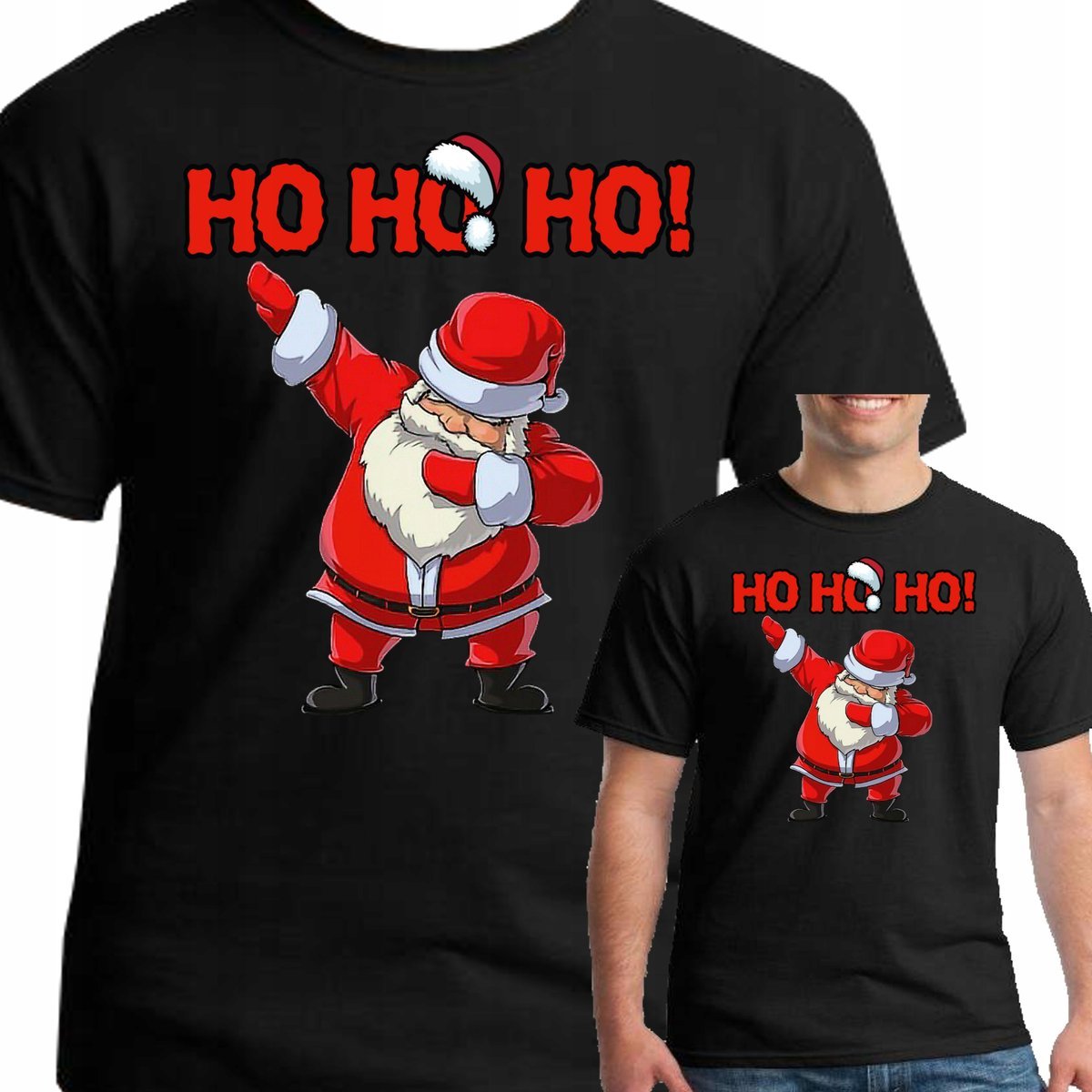 ŚMIESZNA MĘSKA KOSZULKA ŚWIĄTECZNA CZARNA XL 3136