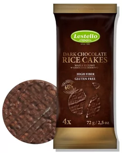 Lestello Wafle Ryżowe w Czekoladzie Deserowej bezglutenowe 72g - Lestello - Pieczywo chrupkie - miniaturka - grafika 1