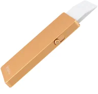 Etui na dokumenty i karty - Metalowy portfel z wysuwanymi kartami i ochroną kart RFID złoty Uniwersalny - miniaturka - grafika 1