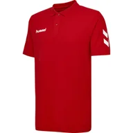 Koszulki sportowe męskie - Koszulka tenisowa polo męska Hummel Go Cotton Polo - miniaturka - grafika 1