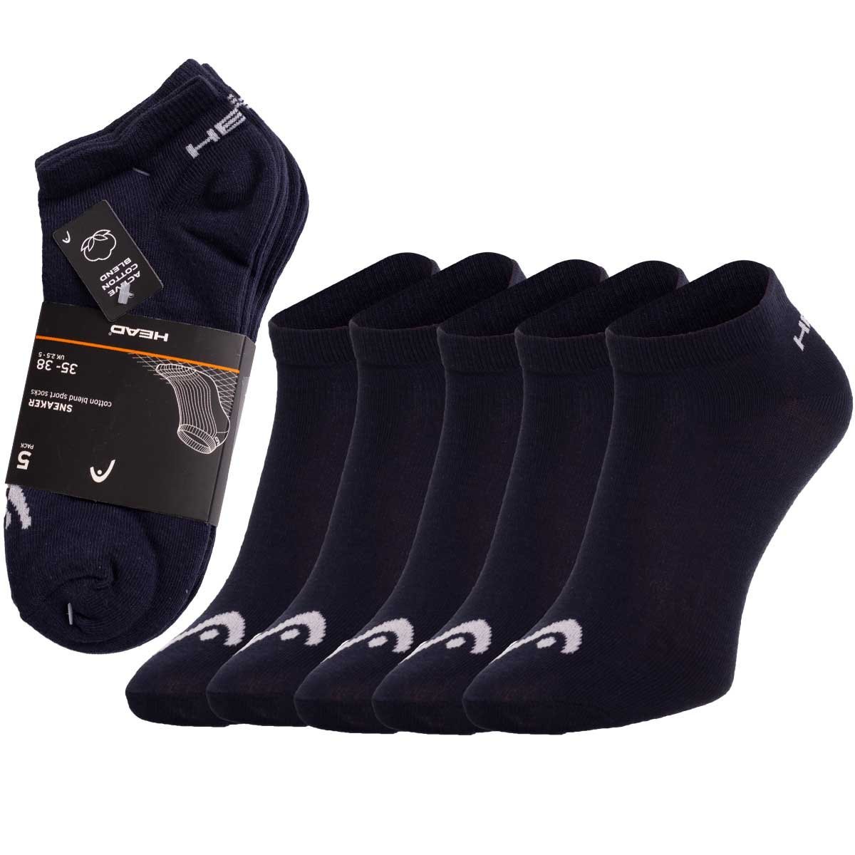 Head Skarpetki Stopki Sneaker 5P Navy 781501001 321 35-38