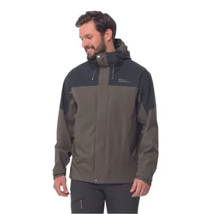 Męska kurtka Jack Wolfskin KAMMWEG 2L JKT M cold coffee - L - Kurtki męskie - miniaturka - grafika 1