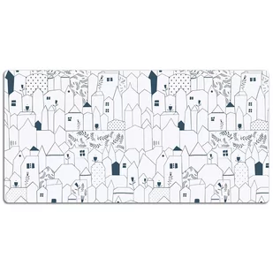 Podkładka mata ochronna na biurko Domki 120x60 cm, Dywanomat - Podkładki na biurko - miniaturka - grafika 1