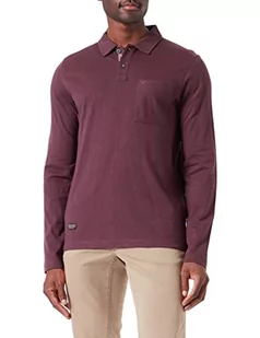 camel active Męska koszula polo 409860/8P51, Merlot, L - Koszule męskie - miniaturka - grafika 1
