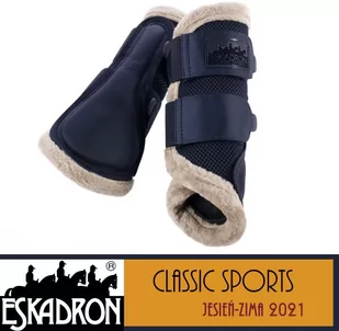 Eskadron Ochraniacze MESH FAUXFUR Classic Sports A/W 21 - - dark navy - Akcesoria jeździeckie - miniaturka - grafika 1
