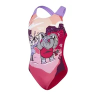 Stroje kąpielowe - Speedo Dziewczęcy kostium kąpielowy do nauki pływania z motywami odporny na chlor materiał pochodzący z recyklingu rozciągliwy materiał odzież do pływania (1 opakowanie) - miniaturka - grafika 1