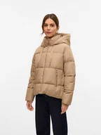 Kurtki damskie - Vero Moda Kurtka pikowana w kolorze beżowym - miniaturka - grafika 1