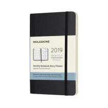 Moleskine Moleskine Monats Notizkalender, 12 Monate, 2019, Pocket/A6, Soft Cover, Schwarz - Pozostałe książki - miniaturka - grafika 1