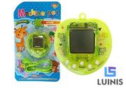 Zabawki interaktywne dla dzieci - Gra elektroniczna Tamagotchi + smycz zielona - miniaturka - grafika 1