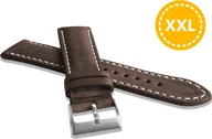 Akcesoria do smartwatchy - Lavvu LAVVU XXL Naturalnie barwiony brązowy pasek NATURE ze skóry Top Grain - 24 XXL - miniaturka - grafika 1