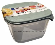 Pojemniki kuchenne - CURVER FRESH & GO Zestaw dwóch pojemników 2 x 1,2 l SZAROZIELONY - miniaturka - grafika 1