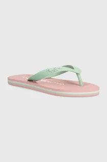Buty dla dziewczynek - Pepe Jeans japonki dziecięce BAY BEACH BRAND G kolor różowy - grafika 1