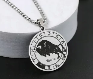 Naszyjnik wisiorek Znak Zodiaku Byk Taurus prezent - Wisiorki - miniaturka - grafika 1