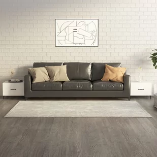 Lumarko Stoliki kawowe z metalowymi nogami, 2 szt., białe, 50x50x40 cm - Ławy i stoliki kawowe - miniaturka - grafika 1