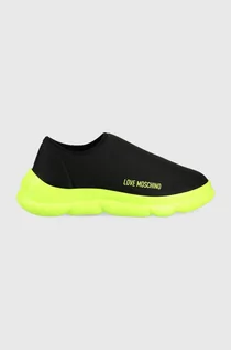 Sneakersy damskie - Love Moschino sneakersy kolor czarny - grafika 1
