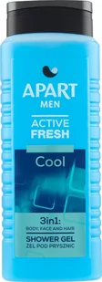 Apart Men, Active Fresh Cool, 3w1 Żel pod prysznic, 500ml - Kosmetyki do kąpieli - miniaturka - grafika 1