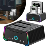 Obudowy i kieszenie na dyski twarde - REAGLE Stacja Dokująca Klonująca Dysków 2,5, 3,5 SATA 2x HDD SSD 2x 22TB - miniaturka - grafika 1