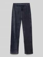 Spodnie i spodenki dla chłopców - Spodnie dresowe o kroju regular fit z imitacji aksamitu model ‘REBEL’ - miniaturka - grafika 1