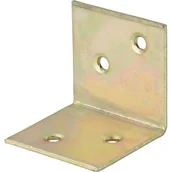 Zawiasy, okucia i inne akcesoria - Kątownik szeroki 40 mm x 40 mm x 40 mm ocynkowany na żółto - miniaturka - grafika 1