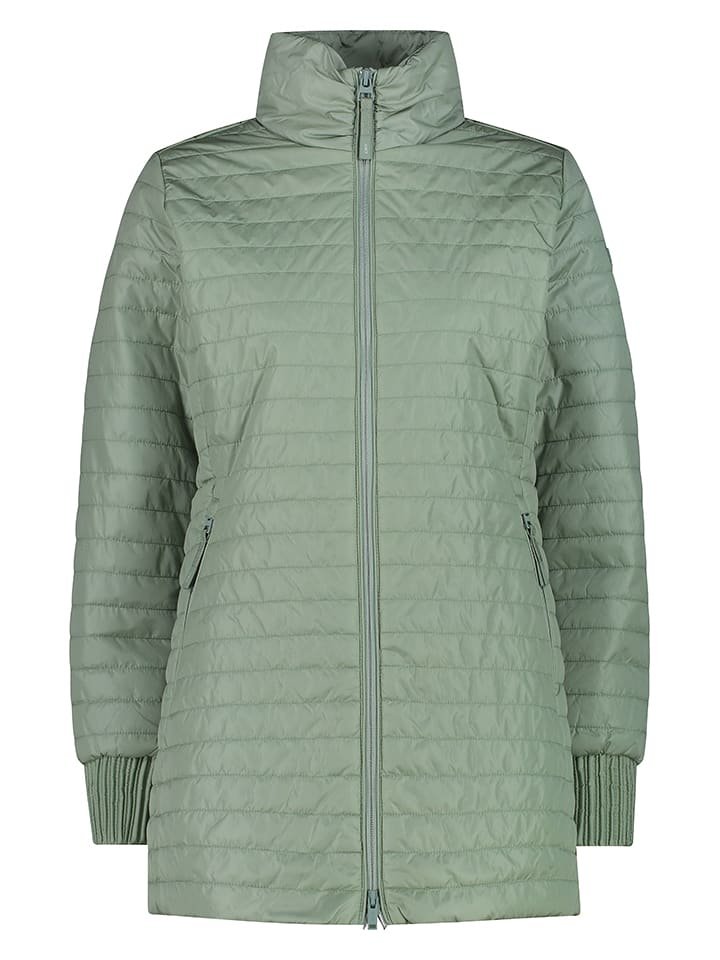 CMP Płaszcz pikowany w kolorze zielonym