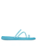 Klapki i japonki damskie - Crocs Japonki Miami Frosted Toe Loop 211253 Niebieski - miniaturka - grafika 1