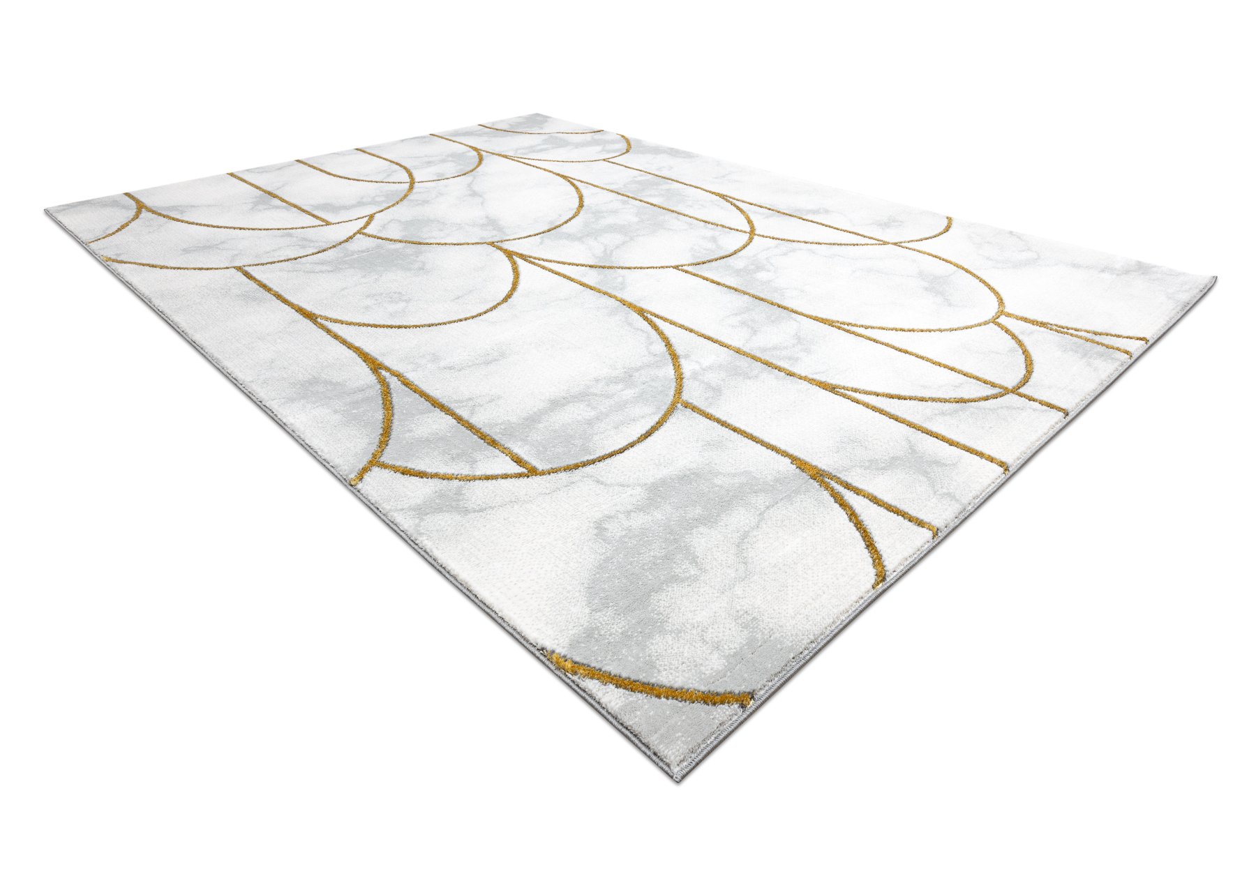 Dywan EMERALD ekskluzywny 1016 glamour, stylowy art deco, marmur krem / złoty beżowy 200x290 cm