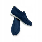 Mokasyny męskie - Mokasyny męskie zamszowe Old Money 45 - miniaturka - grafika 1