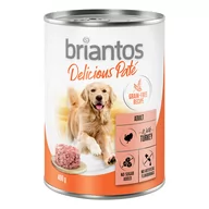 Mokra karma dla psów - Briantos Delicious Paté, 24 x 400 g - Indyk - miniaturka - grafika 1