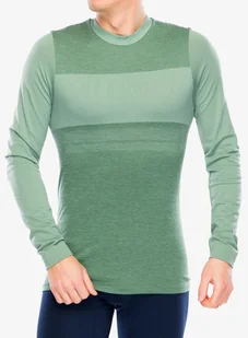 Bluza termiczna Salomon Essential Wool LS Top - laurel wreath - Bluzy sportowe męskie - miniaturka - grafika 1