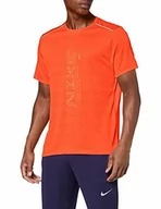Koszulki męskie - NIKE Nike M NK DRY MILER SS PO GX FF T-shirt męski, pomarańczowy/(magma orange), 2XL 193655276712 - miniaturka - grafika 1