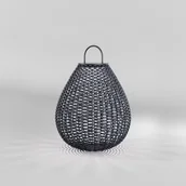 Lampy ogrodowe - MAYTONI PLET OSL599FL-L5B3K solarna lampa przenośna czarna z rattanu fi 36cm LED 5W IP65 - miniaturka - grafika 1