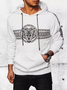 Bluza męska z kapturem i nadrukiem biała Dstreet BX5573-XXL - Bluzy męskie - miniaturka - grafika 1