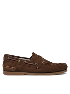 Tommy Hilfiger Półbuty Th Boat Shoe Core Suede FM0FM05387 Brązowy - Półbuty męskie - miniaturka - grafika 1
